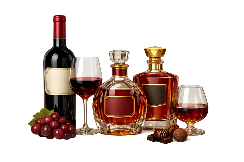 Ngọc Tửu Trường Xuân — Vang đỏ · Cognac ủ sồi